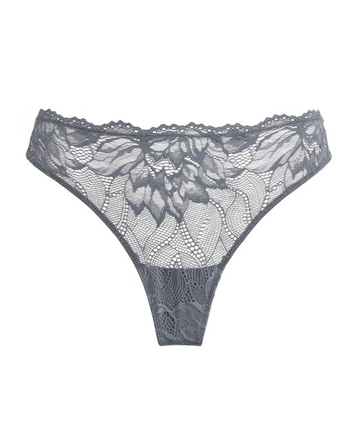 Calvin Klein Gray Seductive Comfort Lotus Thong