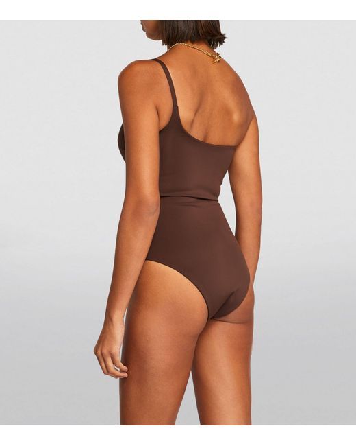 Sir. The Label Brown Jeanne One-shoulder Swimsuit