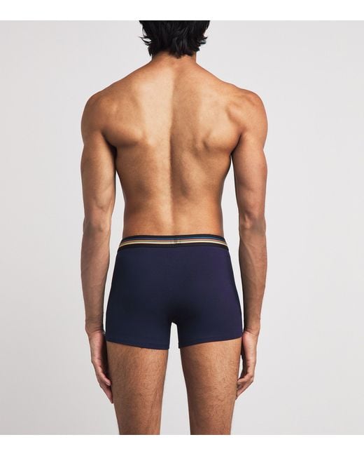 Paul Smith Blue Stretch-Organic Cotton Trunks for men