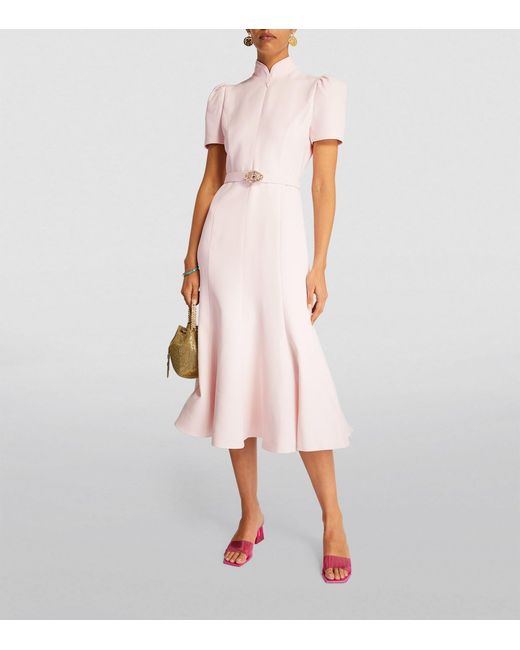 cutout knit midi dress Self Portrait-Viscose Midi Dress-Dresses