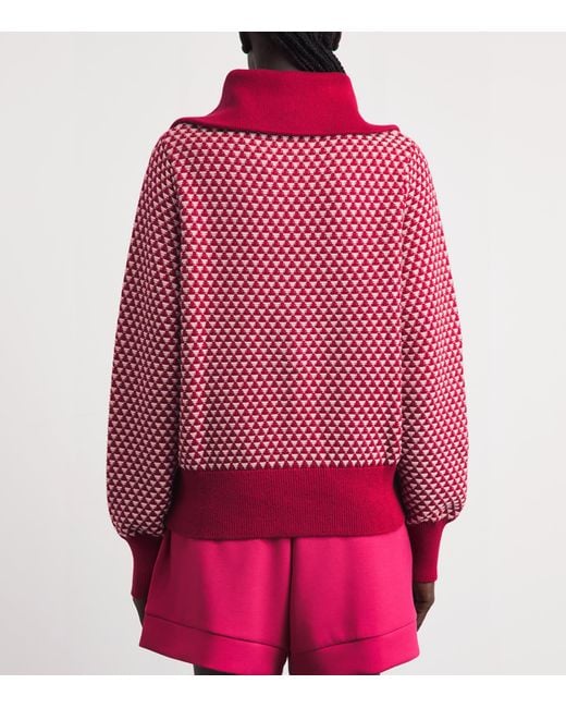 Varley Red Cotton Lloyd Sweater