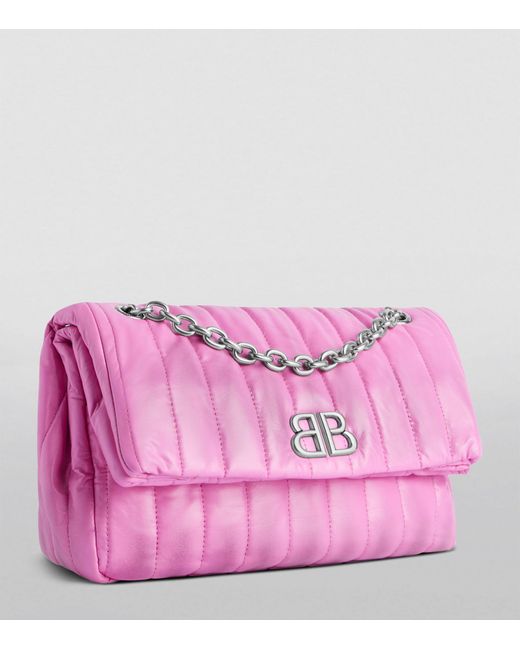Balenciaga Pink Small Monaco Shoulder Bag