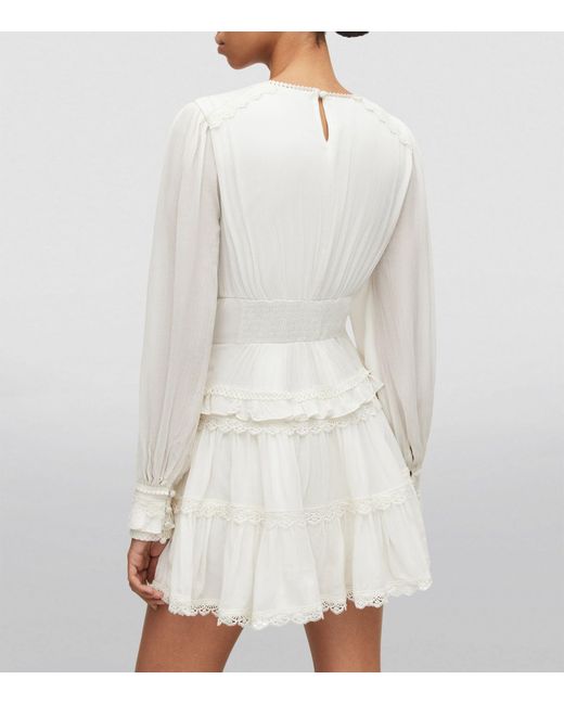 AllSaints White Cotton Zora Mini Dress