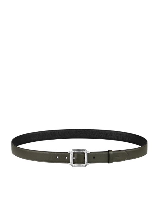 Cartier Black Leather Santos De Belt for men