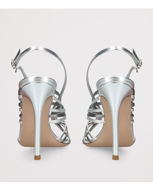 Gianvito Rossi White Leather Muse Sandals 105