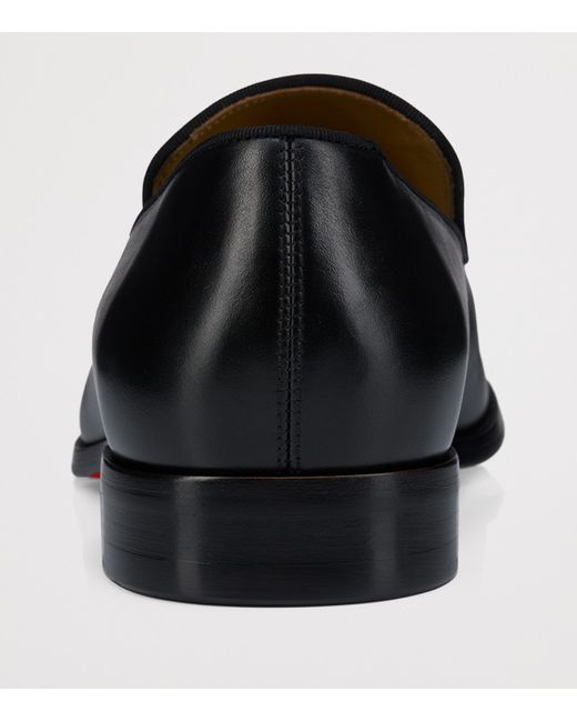 Christian Louboutin Black Danny Flex Calf Leather Loafers for men