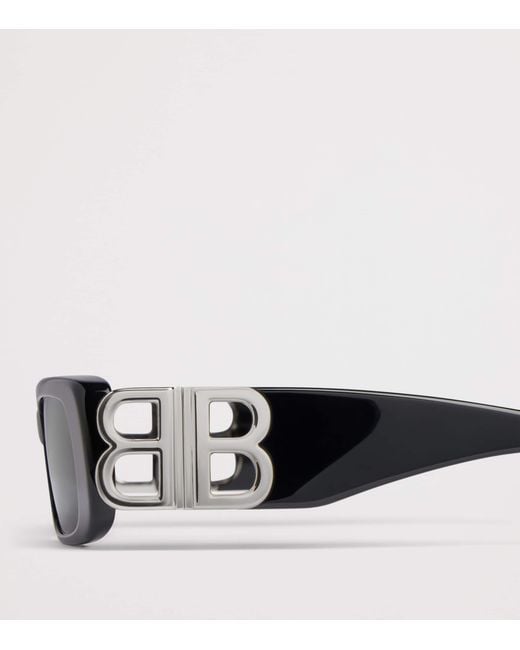 Balenciaga Black Dynasty Rectangle Sunglasses
