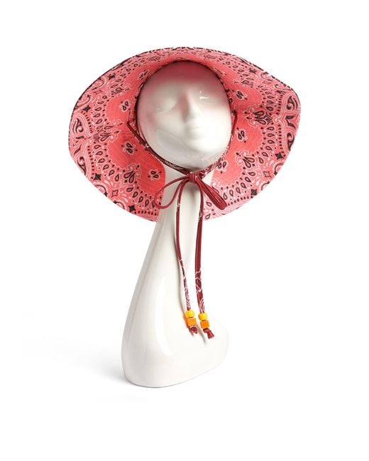 Call it By Your Name Red Bandana Print Sun Hat