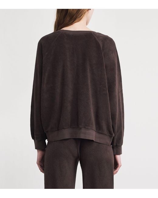 Suzie Kondi Brown Cotton-Blend Samos Sweatshirt