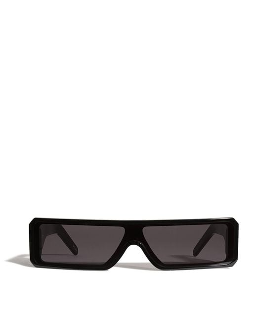 Rick Owens Black Acetate Geth Sunglasses for men