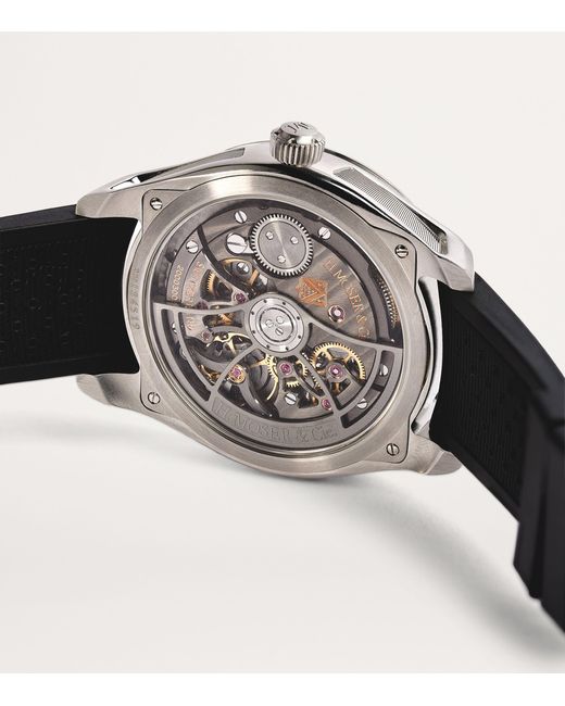 H. Moser & Cie Green Stainless Steel Pioneer Centre Seconds Watch for men