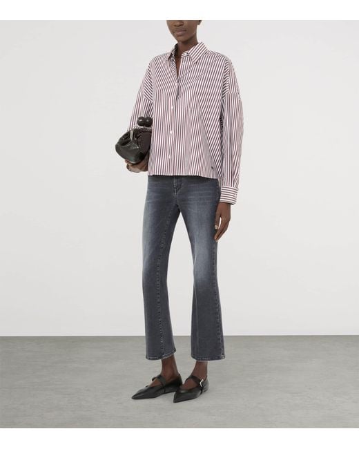 Weekend by Maxmara Gray Super Stretch Slim Cropped Jeans