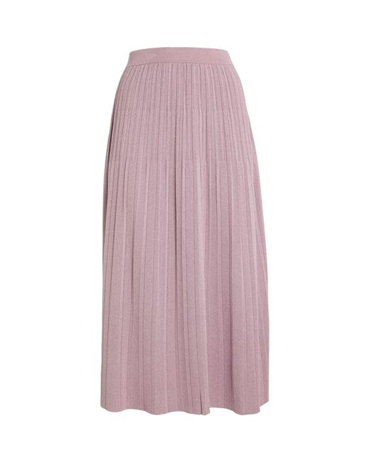 Zimmermann Pink Pleated Midi Skirt