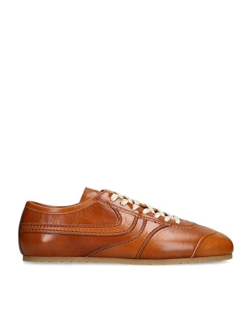 Dries Van Noten Brown Leather Dustin Sneakers for men