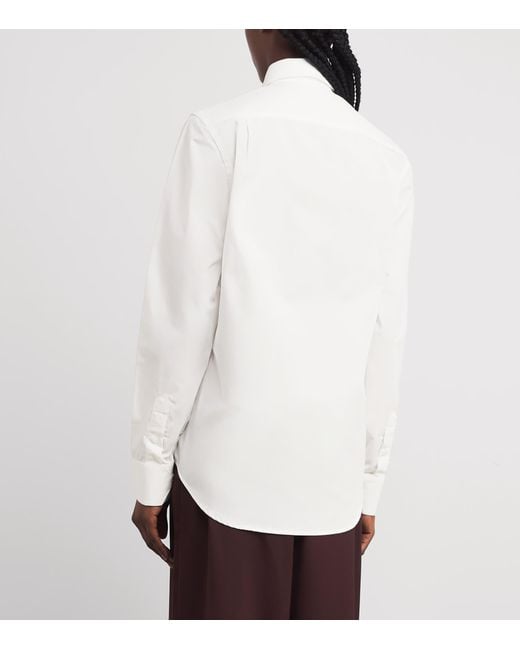 With Nothing Underneath White Organic Cotton Dress Shirt