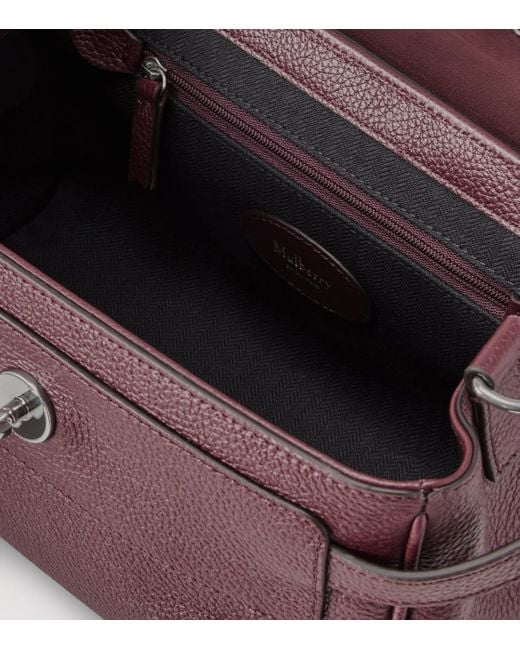 Mulberry Purple Mini Leather Alexa Cross-Body Bag