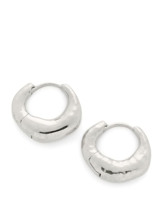 Monica Vinader Metallic Sterling Deia Huggie Earrings