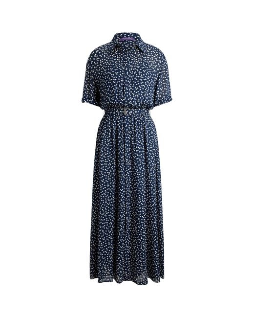 Ralph Lauren Blue Sura Midi Shirt Dress