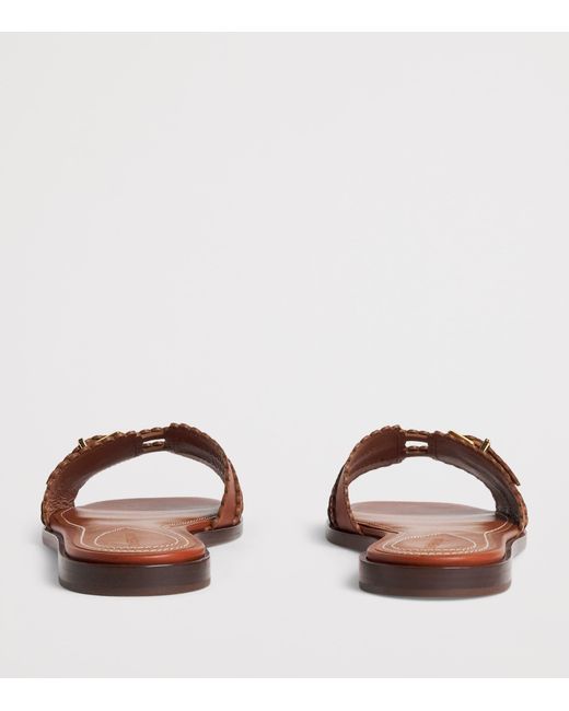 Zimmermann Brown Leather Goldie Slides