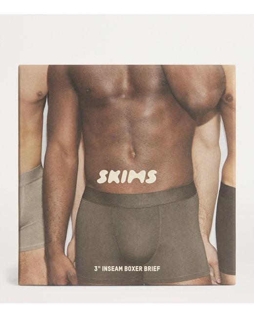 Skims White Stretch Boxer Briefs for men