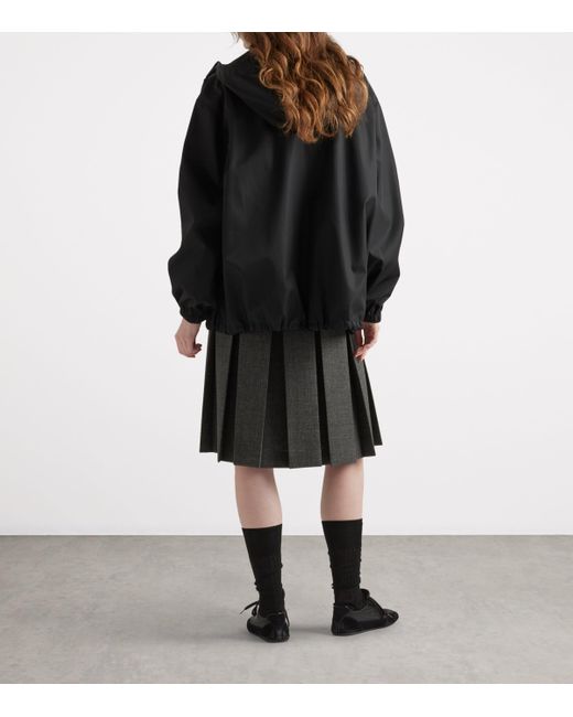 Prada Black Re Nylon Logo-Embellished Woven Jacket