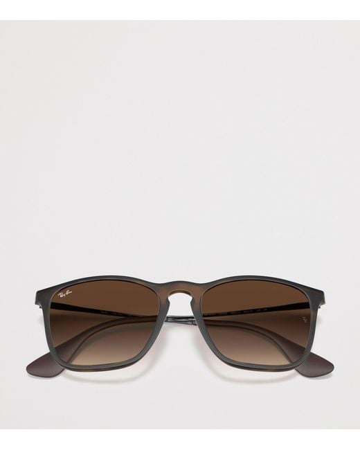 Ray-Ban Brown Chris Square Sunglasses for men