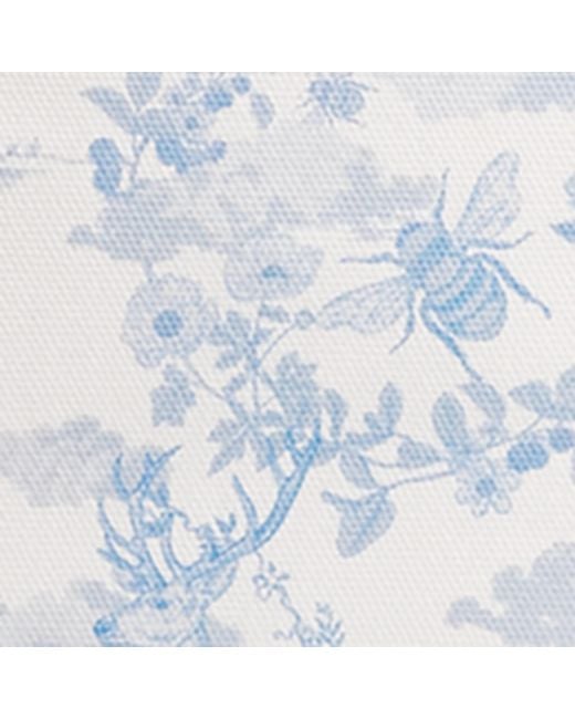 Harrods Blue Medium Toile Print Tote Bag