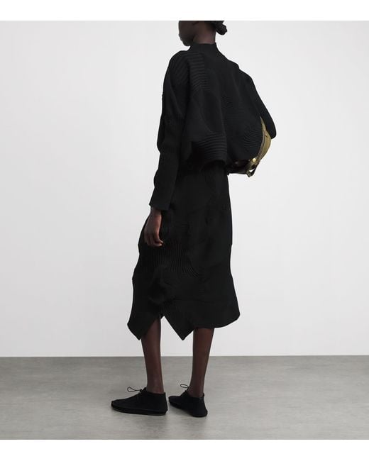 Issey Miyake Black Kone Kone High-Neck Top