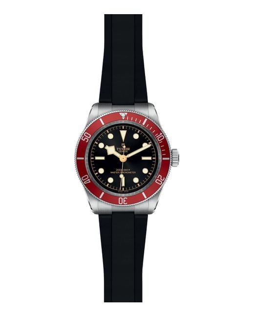 Tudor Black Stainless Steel Bay Watch for men