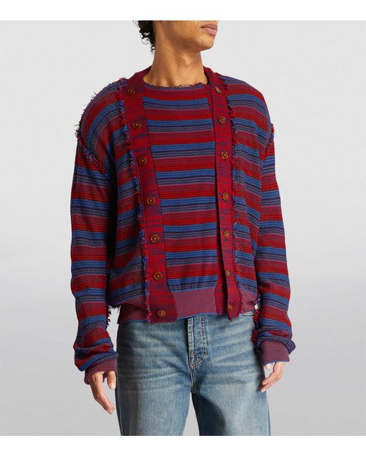 Vivienne Westwood Red Broken Stitch Sweater for men