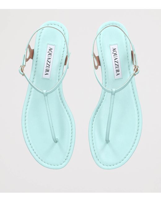 Aquazzura White Leather Almost Bare Sandals