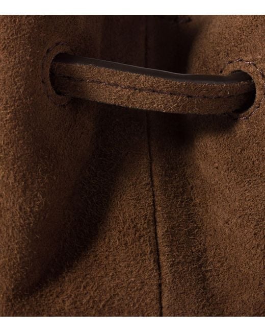 Miu Miu Brown Suede Logo Pouch