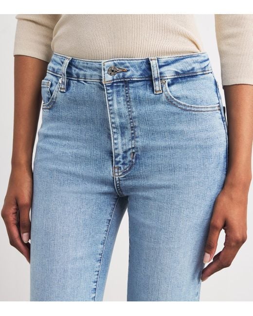 FRAME Blue The Reboot Crop Bootcut Jeans