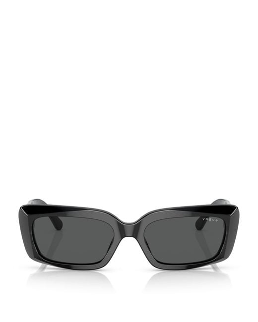Vogue Black Acetate Pillow Sunglasses