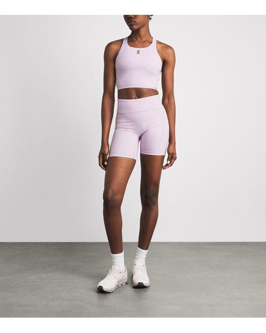 On Shoes Purple Performance Tight Shorts