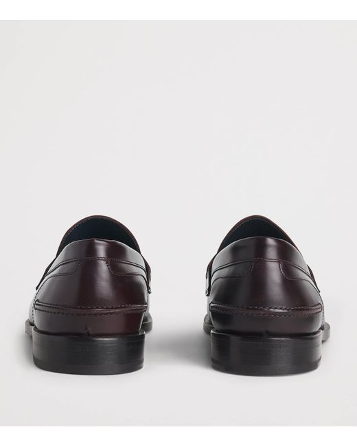 Brioni Brown Leather Loafers for men