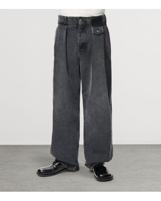 Loewe Gray Pleated Jeans for men
