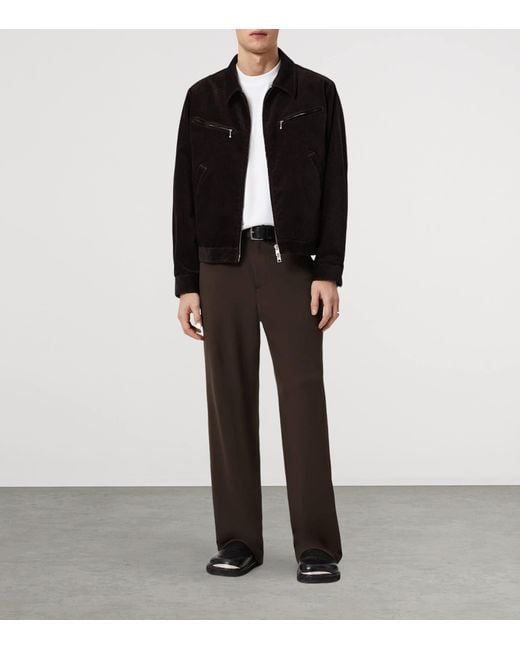 AllSaints Brown Wide-Leg Halla Trousers for men