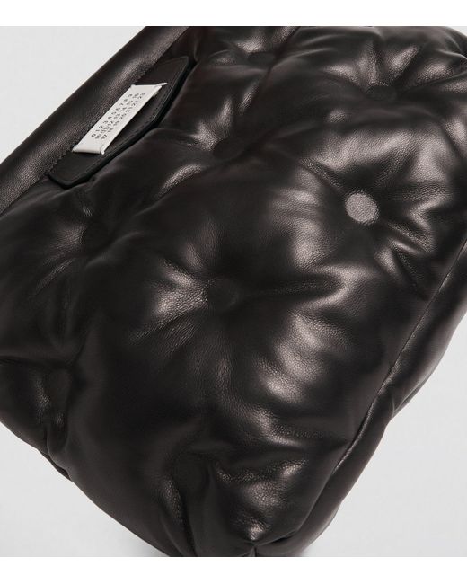Maison Margiela Black Small Leather Glam Slam Clutch Bag