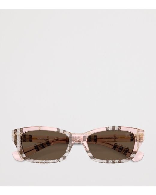 Burberry Brown Acetate Be4488 Rectangle Sunglasses