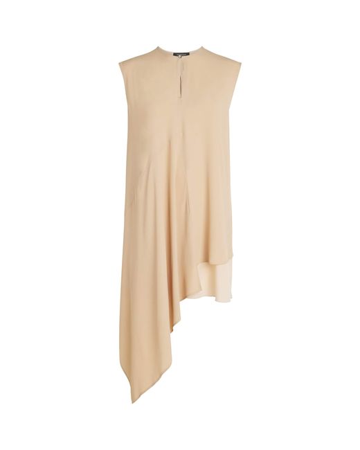 Fabiana Filippi Natural Crêpe De Chine Asymmetric Top