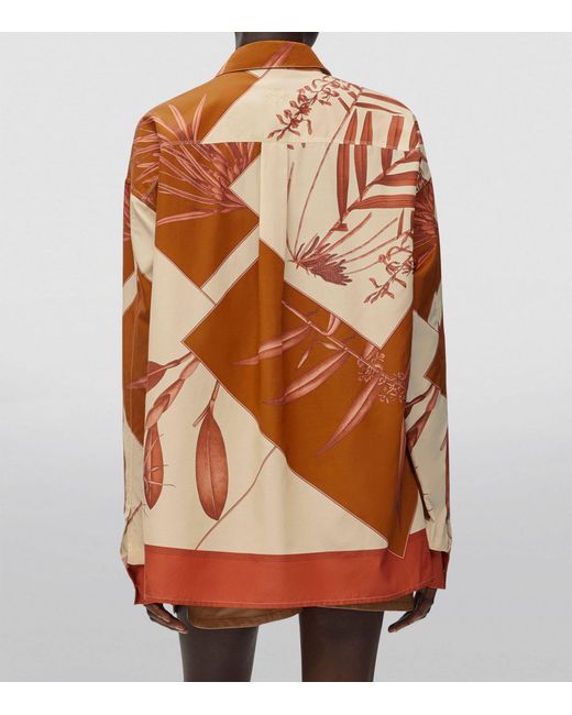 Loewe Orange X Paula's Ibiza Silk-blend Patterned Shirt
