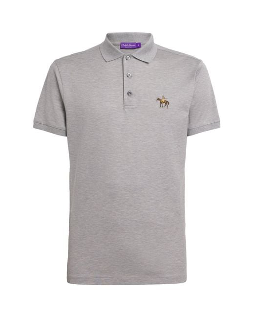 Ralph Lauren Gray Cotton Logo Polo Shirt for men