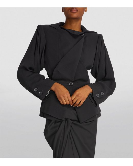 Vivienne Westwood Black Wool Asymmetric Natalia Jacket