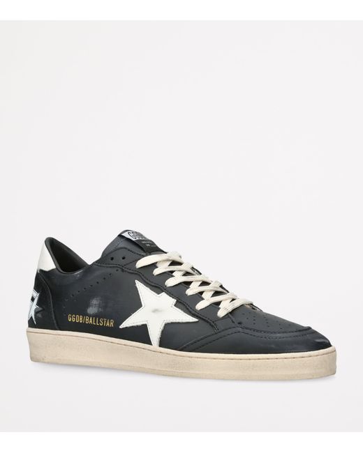 Golden Goose Deluxe Brand Black Leather Ballstar Sneakers for men