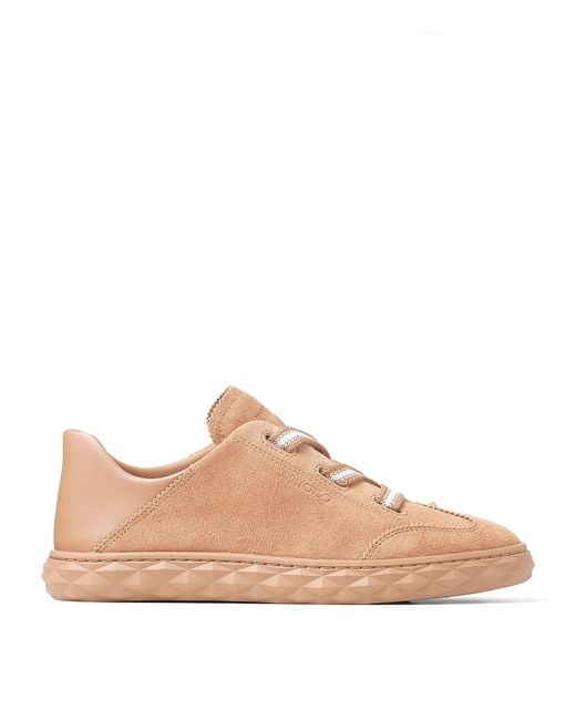 Jimmy Choo Natural Diamond Light Flex Suede Sneakers