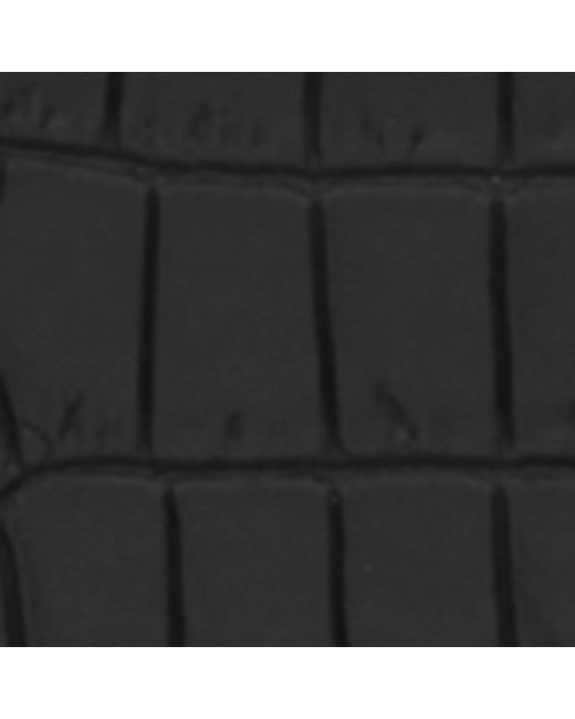 Saint Laurent Black Croc-Embossed Sac De Jour