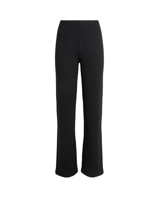 ÉTERNE Black Cotton-Modal Straight-Leg Sweatpants