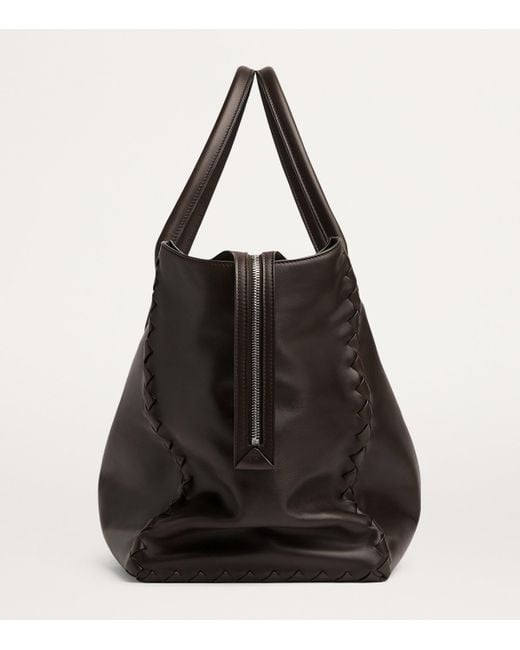Bottega Veneta Black Calfskin Cabat Tote Bag for men
