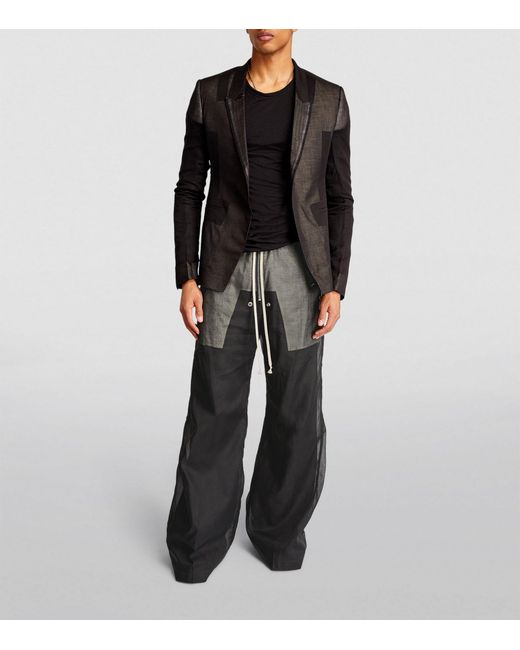 Rick Owens Black Oversized Bela Trousers for men